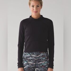 Lululemon Hill And Valley Mock Neck Black size 4
